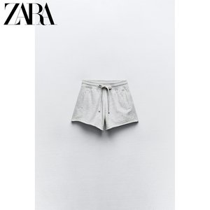 ZARA24夏季新品 女装 水洗效果绒布短裤 3253319 803