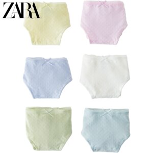 ZARA 新款 童装女童 6-14 岁/六条套装纹理三角裤 8501647 330