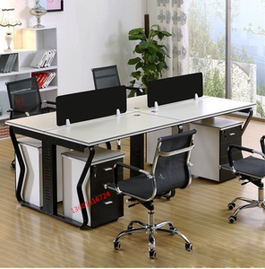 北京办公家具简约现代职员桌屏风工位组合4人位员工位办公桌