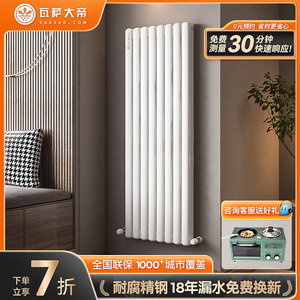 瓦萨大帝钢制暖气片家用水暖散热器壁挂集中供暖挂墙式卫生间暖气