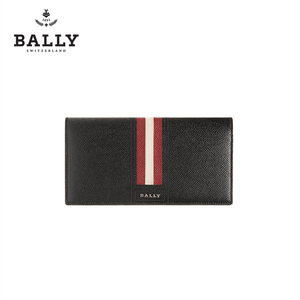 BALLY/巴利男士钱包新品商务休闲牛皮双折钱包粒面长款短款钱夹