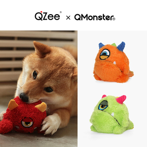 QZee狗狗玩具Qmonster耐咬磨牙发声毛绒球Q宝龙蛋解闷 小中大型犬