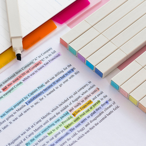集物社莫兰迪荧光笔淡色系标记笔学生用彩色笔套装划重点柔色软头