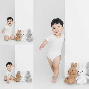 儿童摄影服装白色连体衣主题宝宝百天照周岁照拍照服装拍摄道具