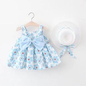 夏新款裙子女宝宝连衣裙胸前大蝴蝶结0-2-3岁婴幼儿裙6个月公主裙