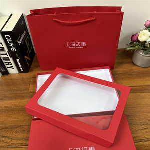 上海故事围巾包装盒 高档红色商务礼盒套装节日礼品盒礼物盒批发