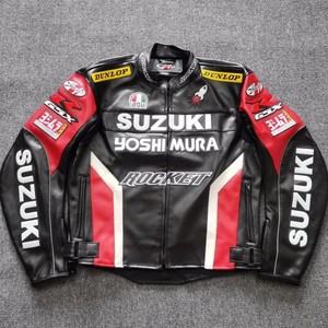 SUZUKI皮衣 摩托车骑行服赛车骑士机车服 越野防风保暖防摔赛车服