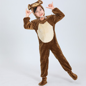猴子演出服儿童幼儿园卡通舞蹈服猴子捞月成人动物小猴子表演服装