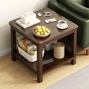 边几沙发边柜客厅家用小茶几桌子小木桌子正方形老式纯实木小方桌