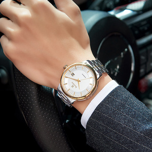 瑞士正品邦顿男士超薄手表全自动机械表防水名牌商务时尚钢带男表