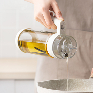 自动开合油壶玻璃防漏厨房家用油罐重力油瓶不挂油酱油醋调料瓶子