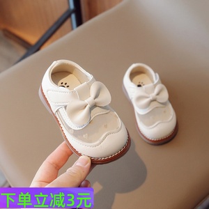 女婴儿学步鞋2024夏季新款0-3岁女童公主凉鞋透气软底小皮鞋
