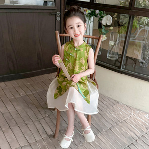 女童旗袍裙夏季2024新款儿童中国风裙子新中式连衣裙宝宝夏装汉服