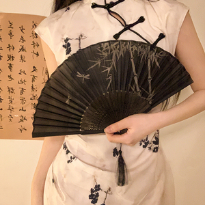 古风扇子折扇中国风舞蹈马面裙夏天耐用折叠随身携带新中式配旗袍