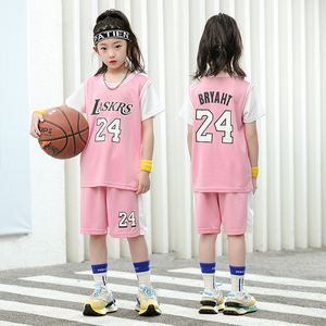 女童篮球服夏季新款儿童小学生速干24号科比球衣短袖运动休闲套装