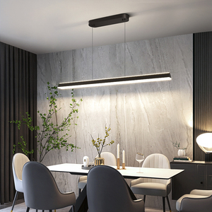 现代简约大气创意极简主灯长条餐桌灯吧台一字餐厅吊灯2022年新款