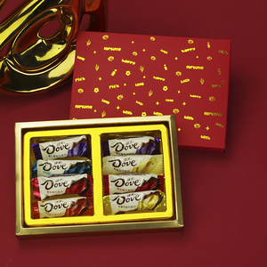 德芙6g小板块巧克力婚庆结婚礼盒装伴手礼喜糖成品8颗三八节礼物