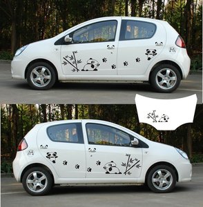 卡通可爱装饰熊猫整车贴汽车个性贴纸车贴比亚迪F0乐驰全车贴