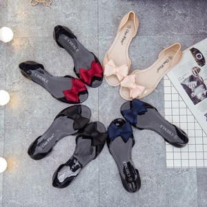 Female flat sandals joker jelly shoes women's shoes果冻凉鞋