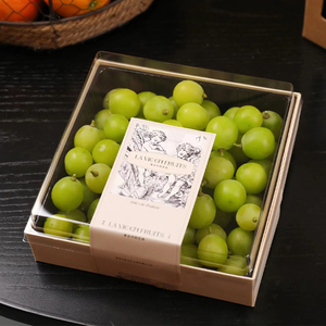 一次性正方形水果木质包装盒高档野餐盒外卖网红果切拼盘打包木盒