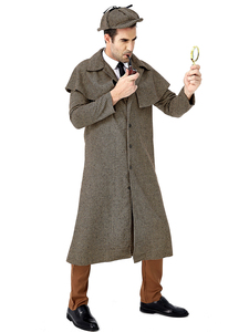 大侦探夏洛克 神探福尔摩斯同款风衣大衣帽子cos服烟斗放大镜道具
