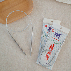 编织工具80CM三燕环形针不锈钢圈针手编毛衣针钢丝环针6-16号针