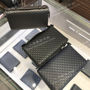 小泥鳅欧洲购GUCCI/古奇正品男款GG压纹双拉链牛皮长款钱包449246