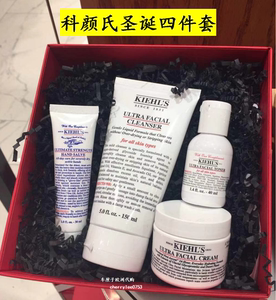 瑞典代购Kiehl's科颜氏契尔氏高保湿圣诞限量款套装四件套 送礼