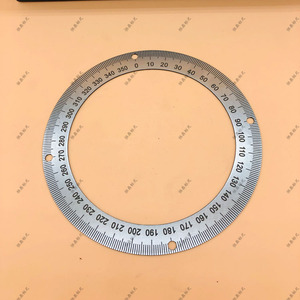 360度不锈钢刻度盘机械测量圆尺带定位孔通用刻度尺150#115#1直销