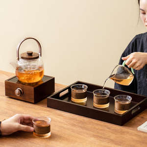 一品仟堂电陶炉煮茶玻璃提梁茶壶戈米耐高温茶具家用煮茶器套装