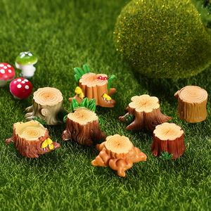 多肉花盆装饰小树桩造景ZAKKA创意摆件苔藓微景观微缩小物件可爱