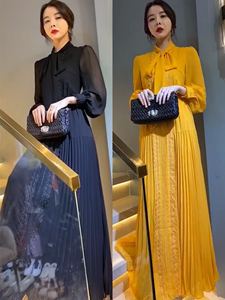 义乌俊英名店欧韩女装高端走秀款大牌女装欧洲站新款连衣裙
