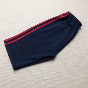 夏季小学初中学生校服短裤五分裤双红条两条杠藏蓝色校裤男女短裤