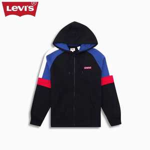 Levi's李维斯正品男士新款LOGO刺绣拉链连帽卫衣外套上衣79865