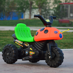 七星瓢虫儿童电动三轮摩托车可坐1-3岁宝宝甲壳虫儿童车玩具童车
