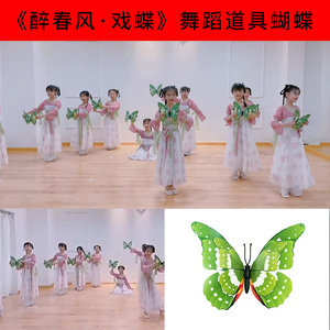 醉春风戏蝶舞蹈道具同款蝴蝶儿童古典舞专用仿真蝴蝶手持蝴蝶演出