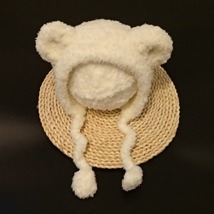 纯手工婴儿帽子秋冬季男女童护耳帽宝宝帽子0-12个月1-2-3岁