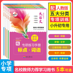 小学语文专项训练小学生必备古诗词拼音汉字标点词语口语交际作文句子修辞