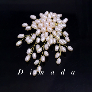 D.M.D/迪曼达天然手工珍珠花朵胸针胸花别针韩国女高档奢华气质
