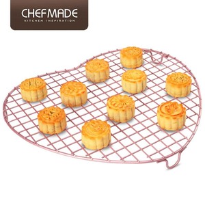 chefmade冷却架蛋糕面包不粘心形冷却架 晾晒网大号家用烘焙工具