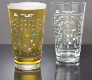 吃豆人游戏玻璃杯冷变色杯子游戏机变色搞怪杯子杯马克杯啤酒杯