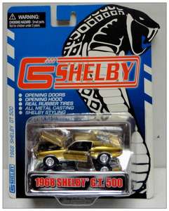 原厂合金玩具福特野马谢尔比肌肉车模型金色 1968 Shelby GT 500