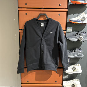 正品Nike/耐克经典男子百搭休闲叠穿V领针织夹克外套 FN3899-010