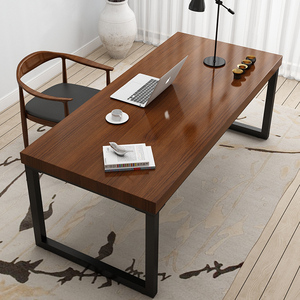 实木电脑桌台式电竞桌子工作台写字办公书法家用小型卧室双人书桌