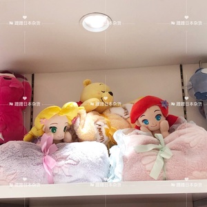 现货 日本东京迪士尼 折叠毛毯 维尼史迪奇草莓熊 艾莎乐佩公主