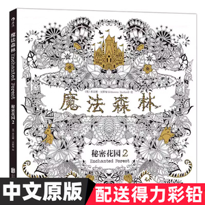 秘密花园第二部魔法森林涂色书大人减压绘画本孕妇解压图画小学生