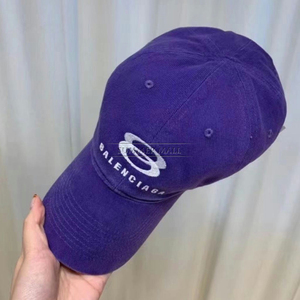 Balenciaga/巴黎世家 双环刺绣logo 深紫色 棒球帽鸭舌帽帽子