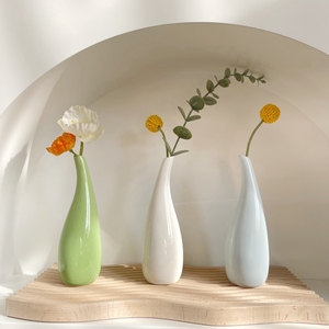 客厅茶几上的摆件ins北欧陶瓷花瓶干花插花花瓶餐桌家居装饰道具