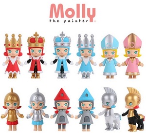 Molly茉莉娃娃 泡泡玛特 国际象棋 整盒 红王后 计时器