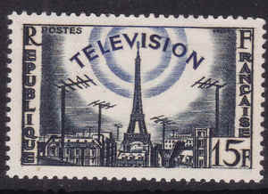 法国1955年邮票1047法国电视